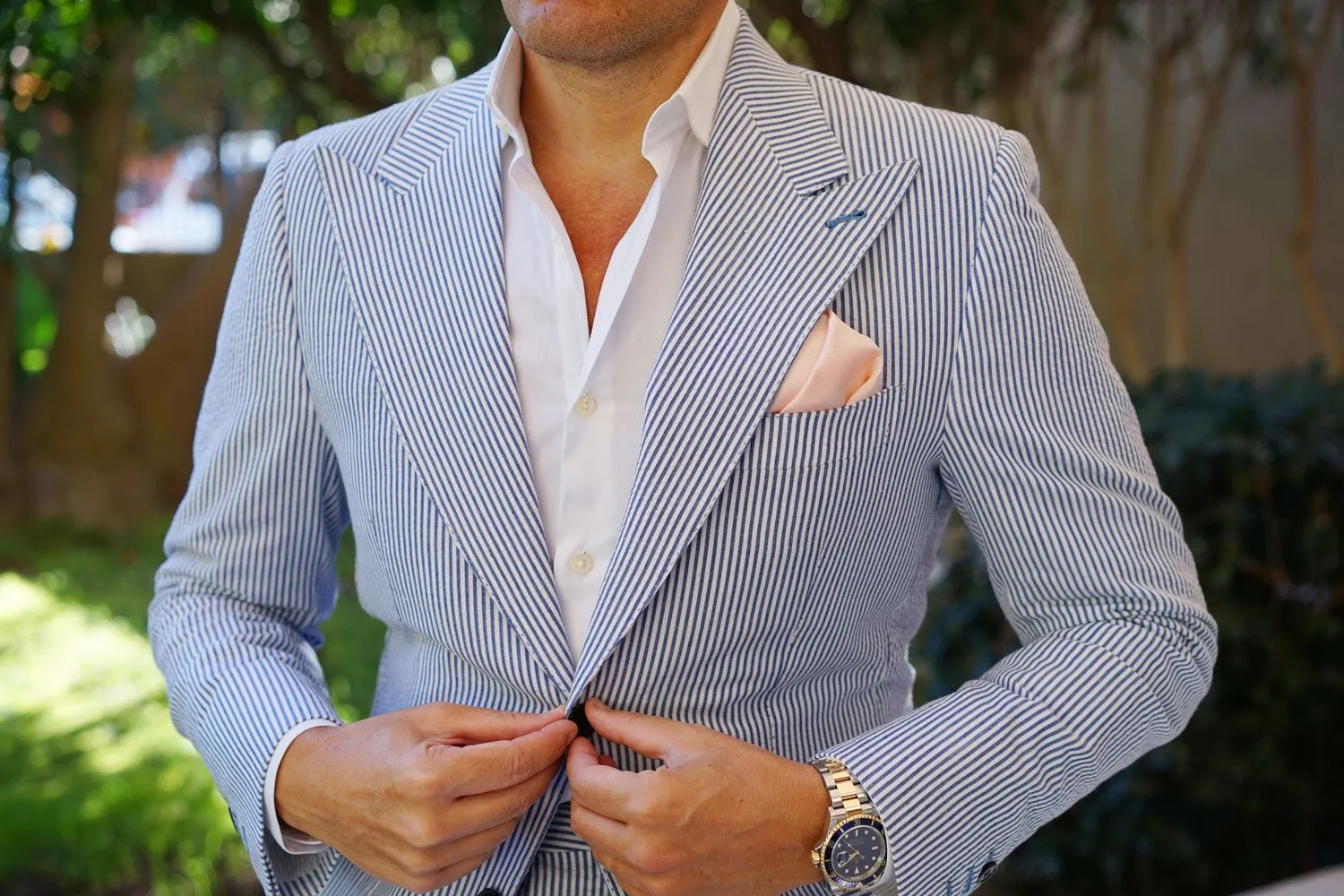 Petal Pink Twill Pocket Square sold by OTAA product image thumbnail 3