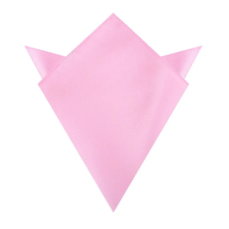 Peony Pink Basket Weave Pocket Square made by OTAA