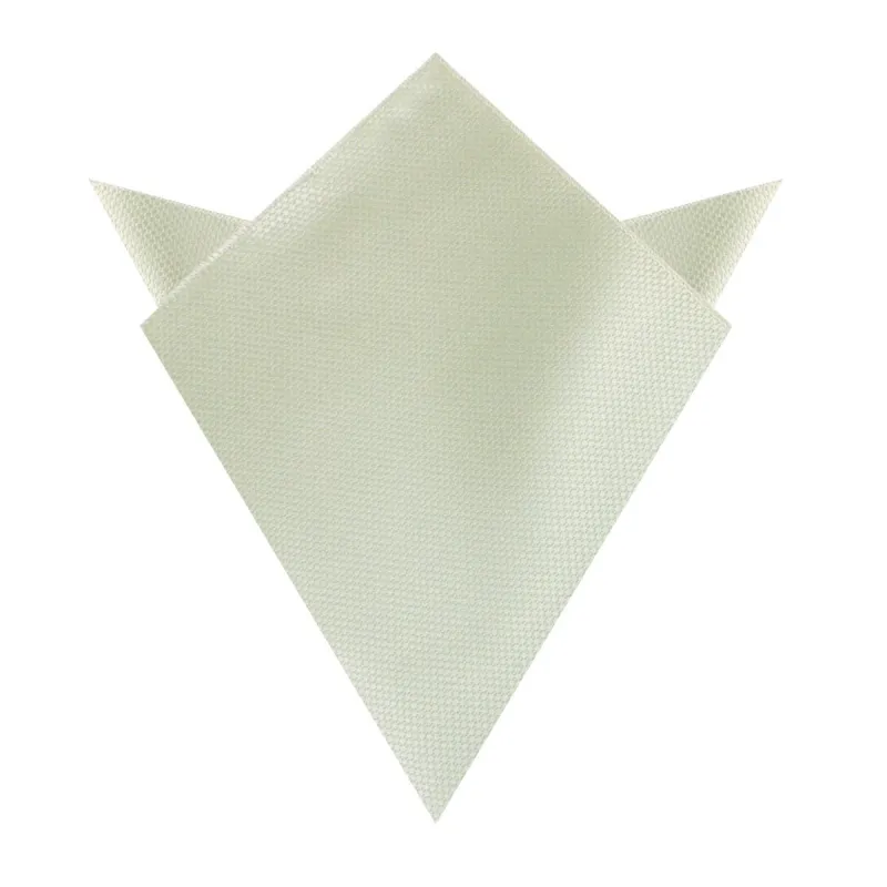 Sage Green Basket Weave Pocket Square made by OTAA
