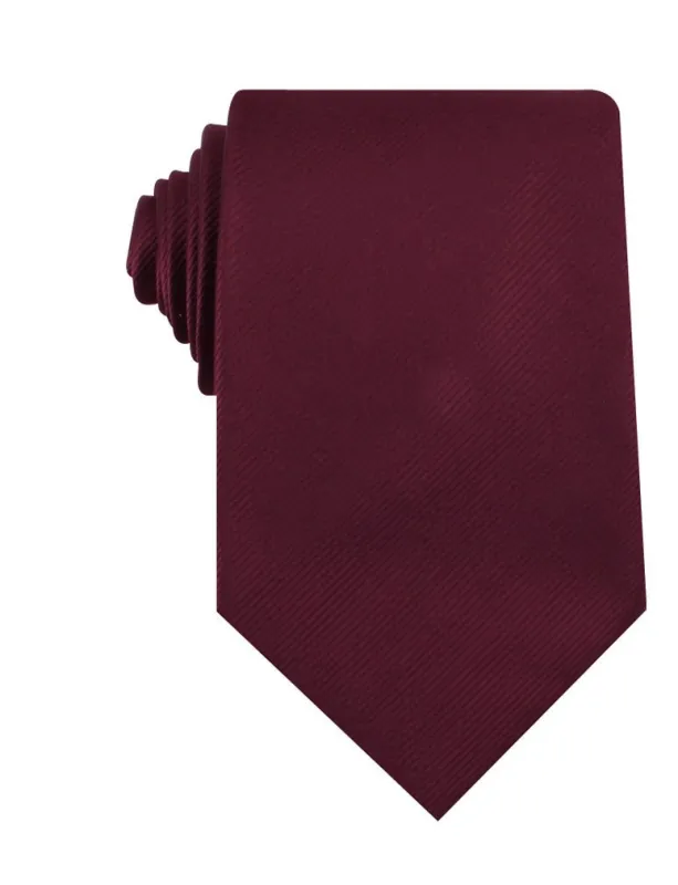 Dark Merlot Wine Twill Necktie made by OTAA