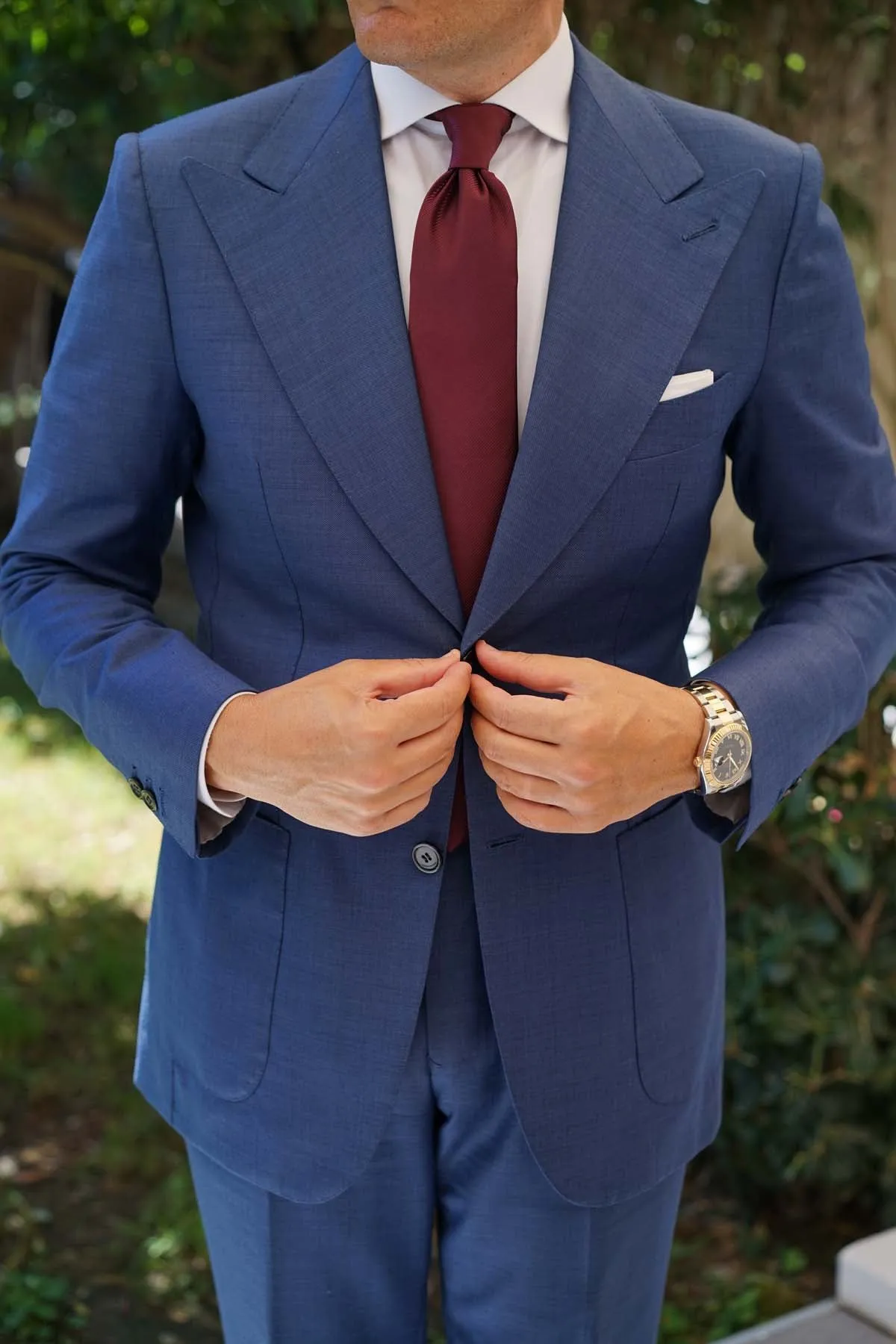 Dark Merlot Wine Twill Necktie sold by OTAA product image thumbnail 5