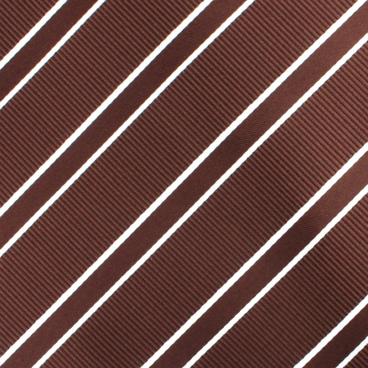 Chocolate Brown Double Stripe Necktie sold by OTAA product image thumbnail 3