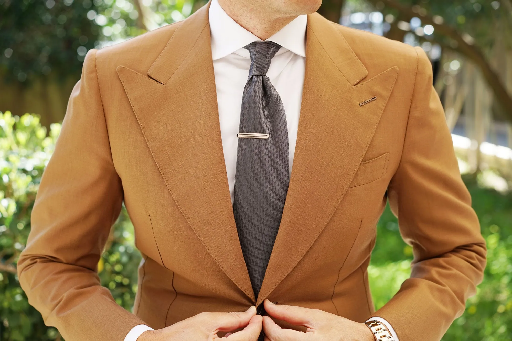 Mini Antique Silver Pinstripe Tie Bar sold by OTAA product image thumbnail 3