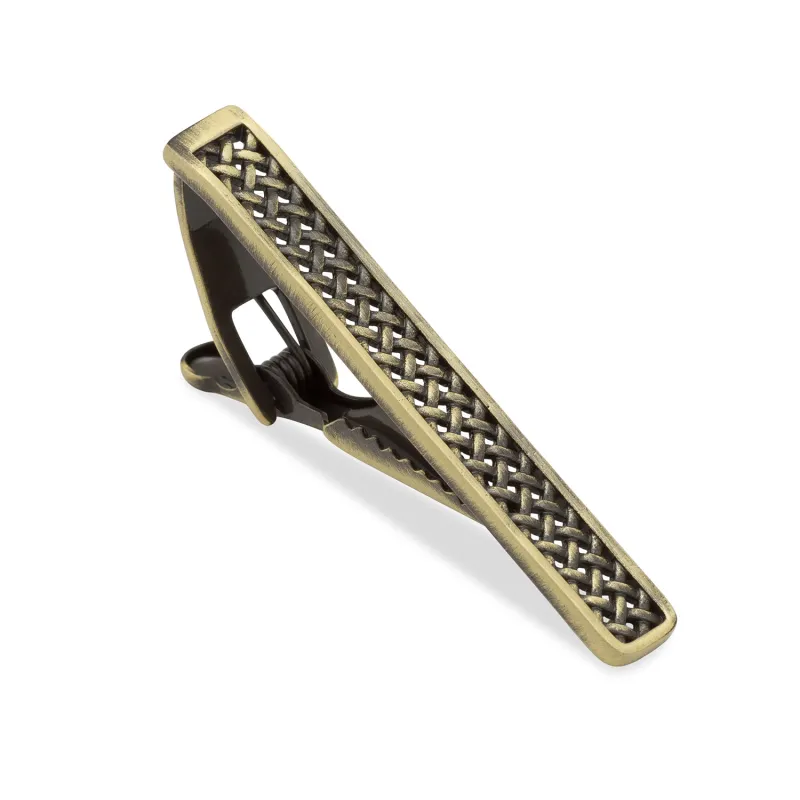 King Longshanks Antique Brass Tie Bar made by OTAA
