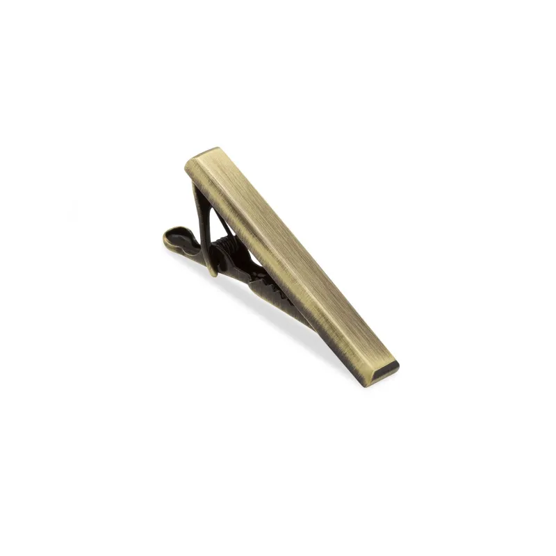 Mini Antique Brass Ingot Tie Bar made by OTAA