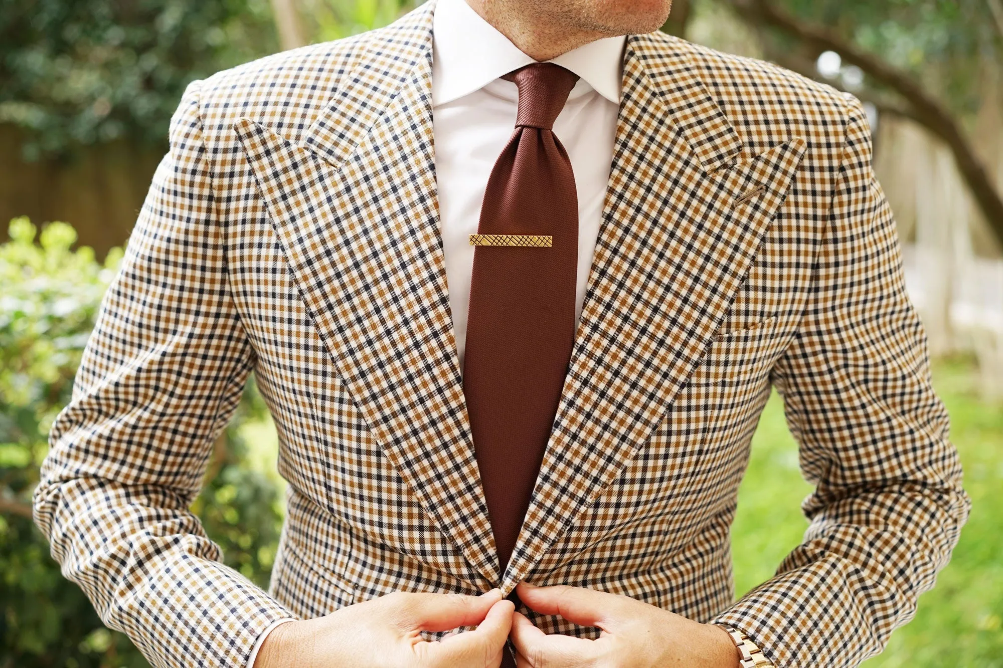 Crosshatch Gold Tie Bar sold by OTAA product image thumbnail 3