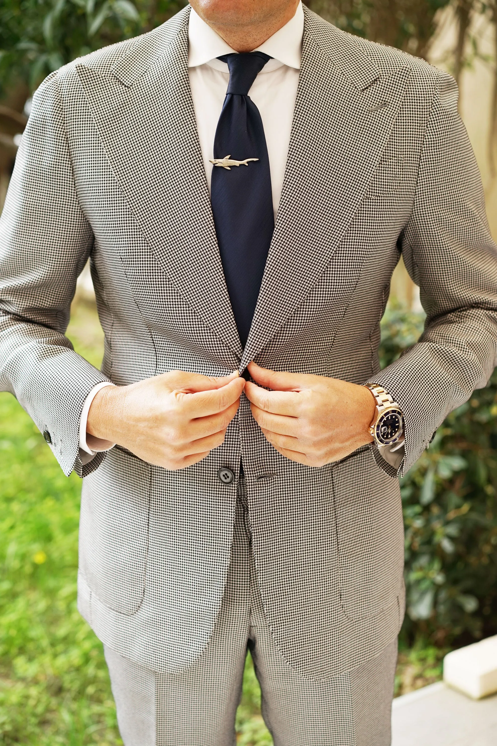 Antique Silver Shark Tie Bar sold by OTAA product image thumbnail 5