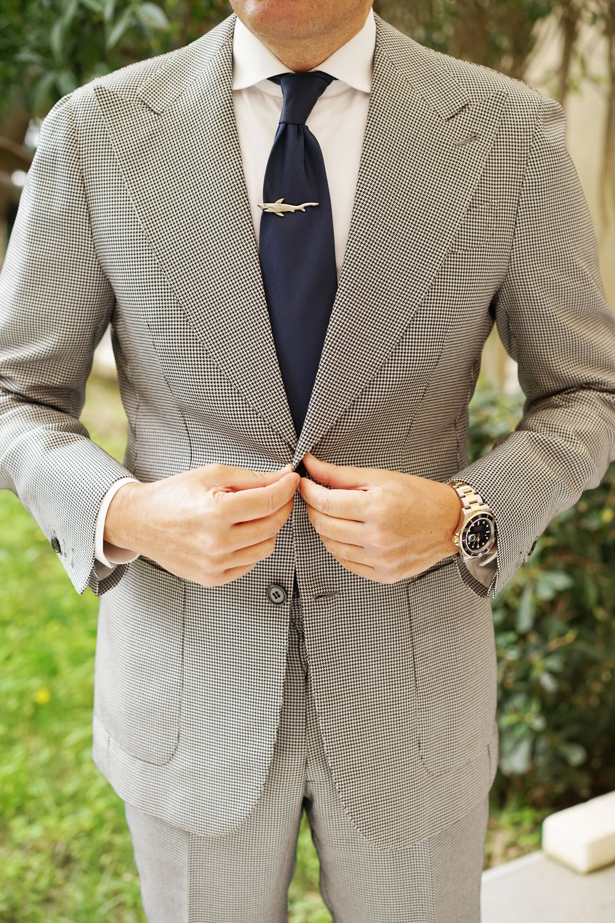 Antique Silver Shark Tie Bar sold by OTAA product image thumbnail 4