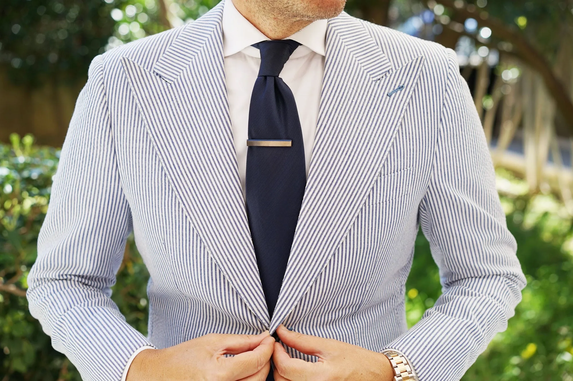 Gunmetal Blue Streak Tie Bar sold by OTAA product image thumbnail 3