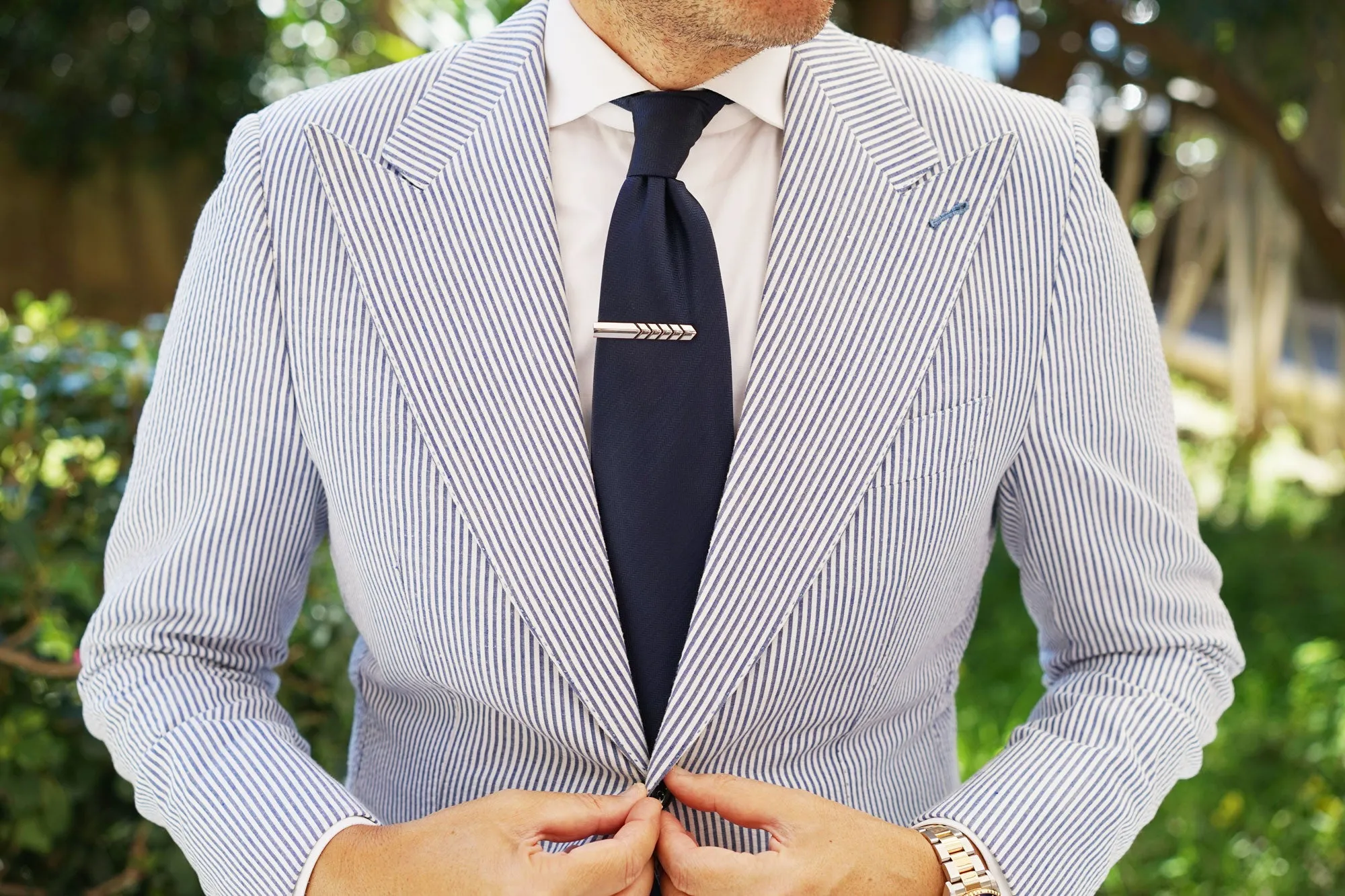Silver Chevron Tie Bar sold by OTAA product image thumbnail 3