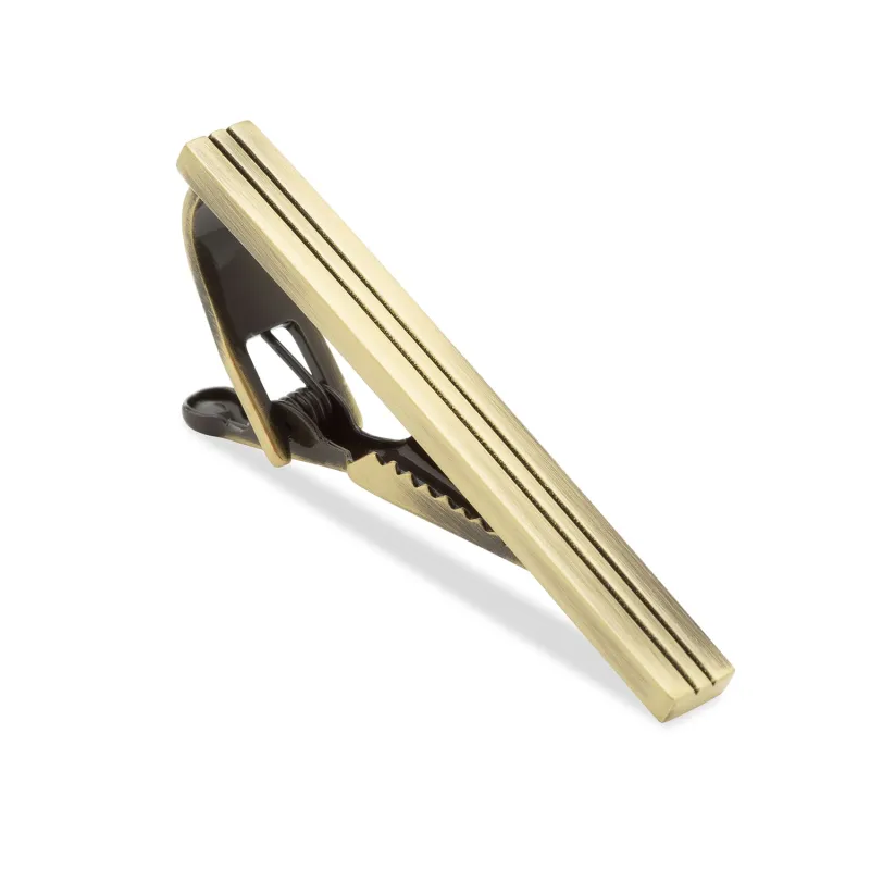 Sinatra Antique Brass Tie Bar made by OTAA
