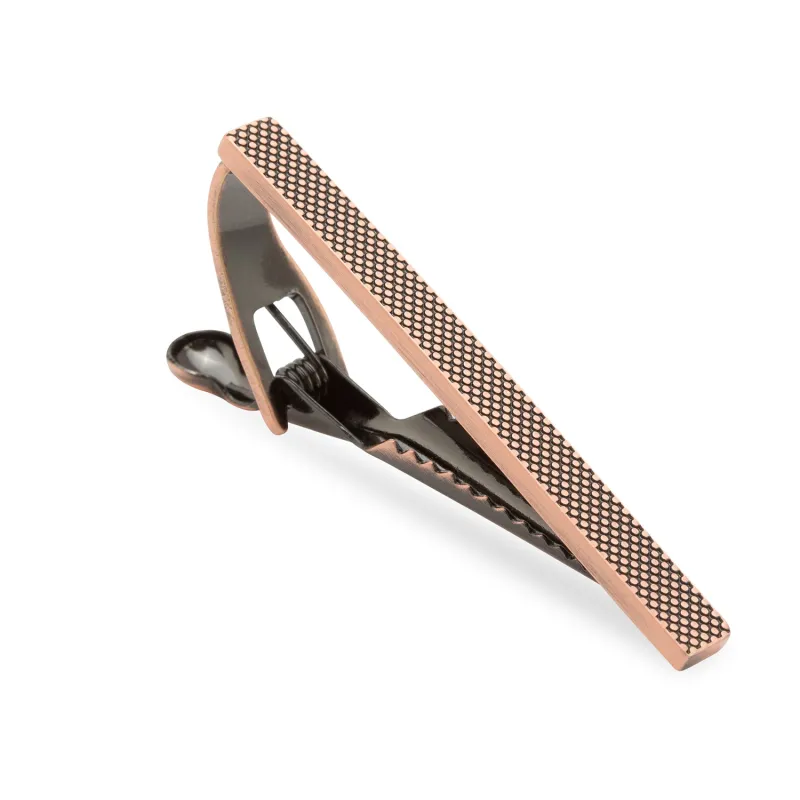 Antique Copper Stippled Tie Bar made by OTAA