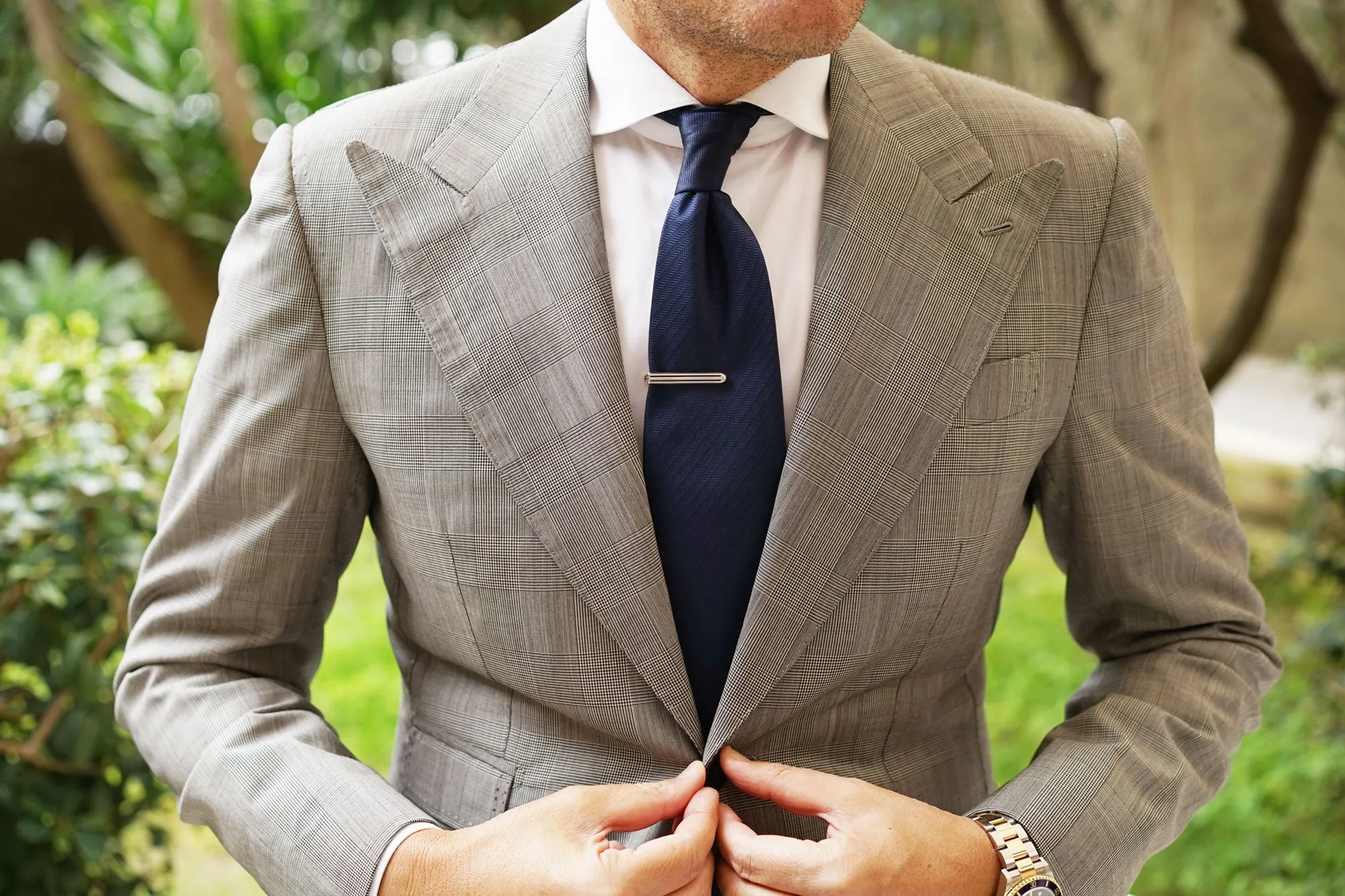 Mini Silver Pinstripe Tie Bar sold by OTAA product image thumbnail 3