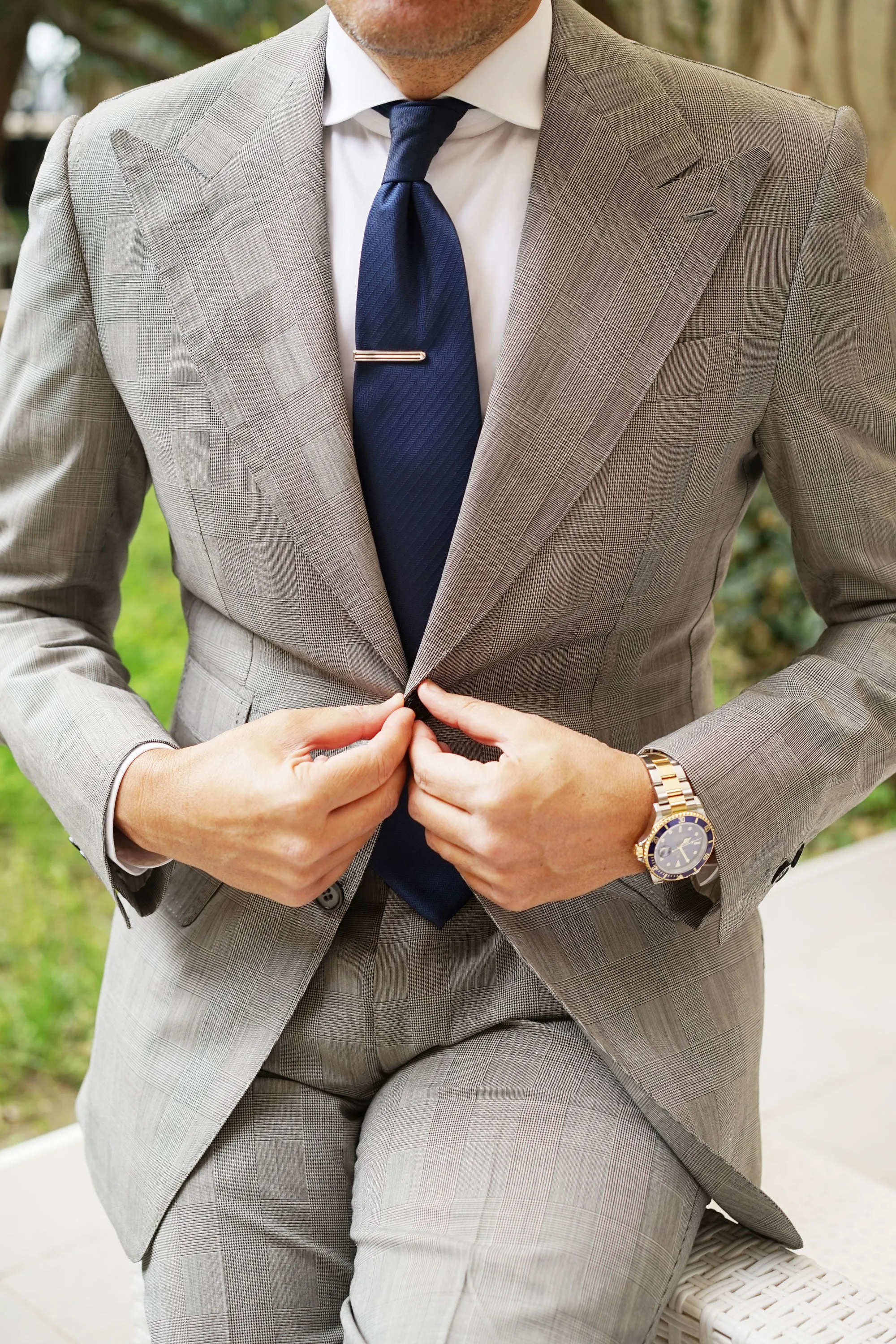 Mini Silver Pinstripe Tie Bar sold by OTAA product image thumbnail 5