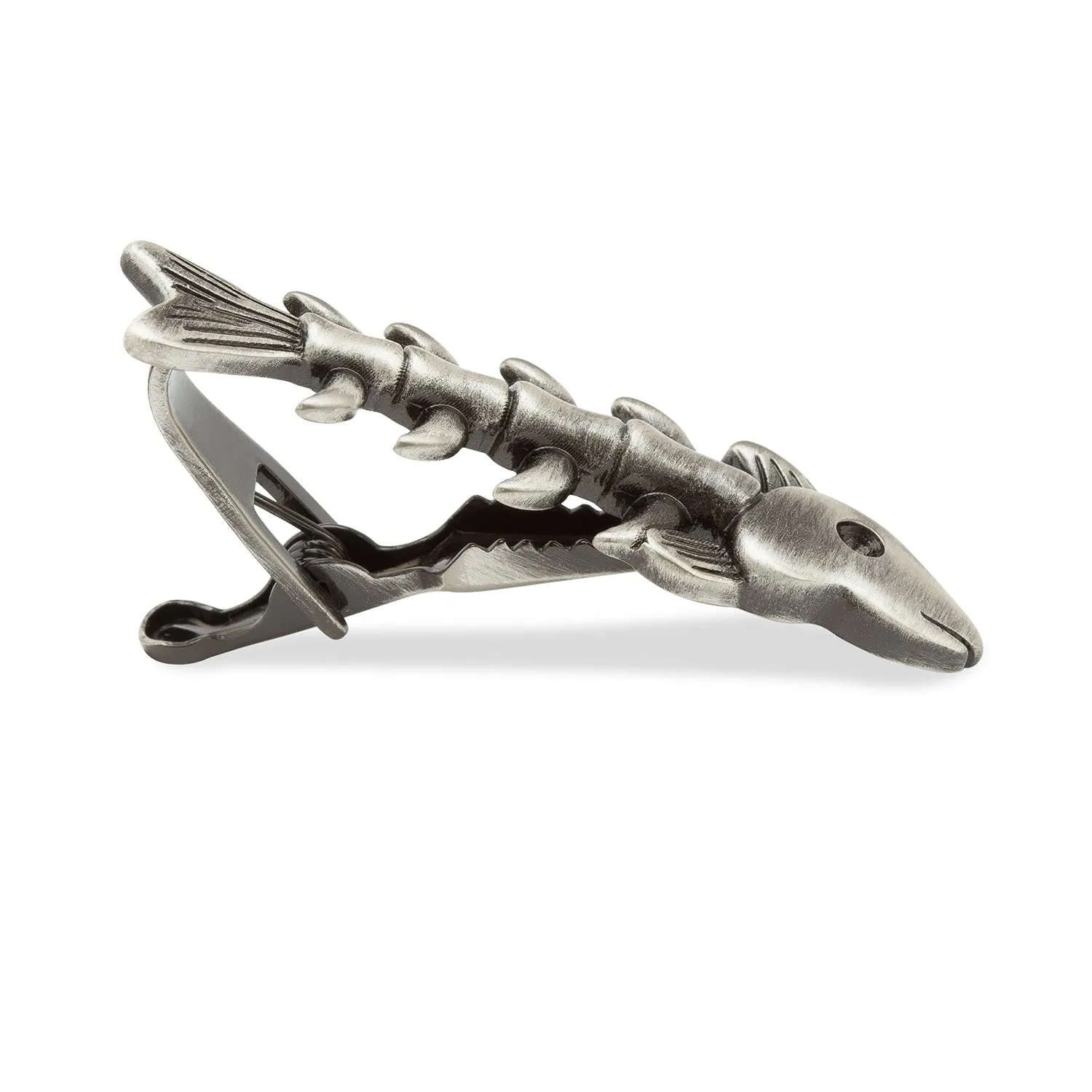 Antique Silver Fish Skeleton Bones Tie Bar sold by OTAA product image thumbnail 2