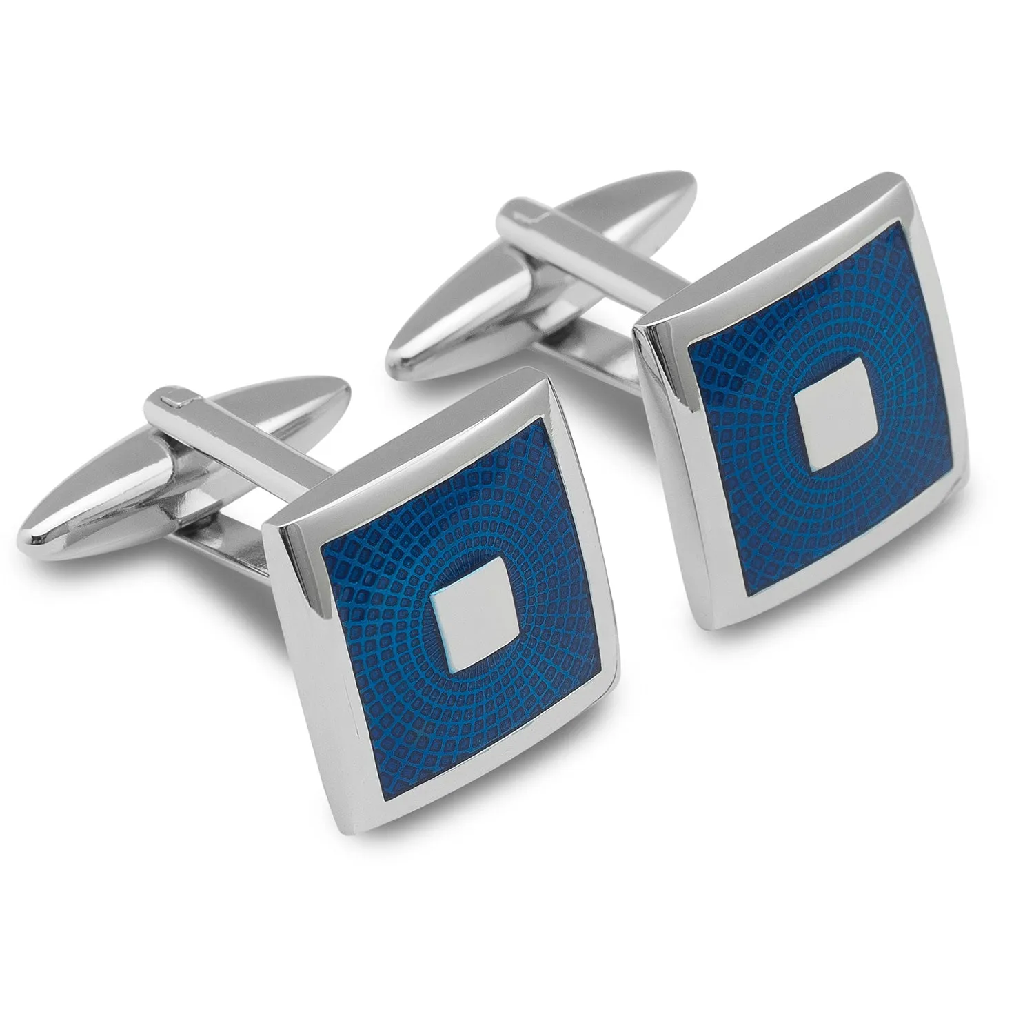 Infinity Blue and Silver Square Cufflinks sold by OTAA product image thumbnail 2