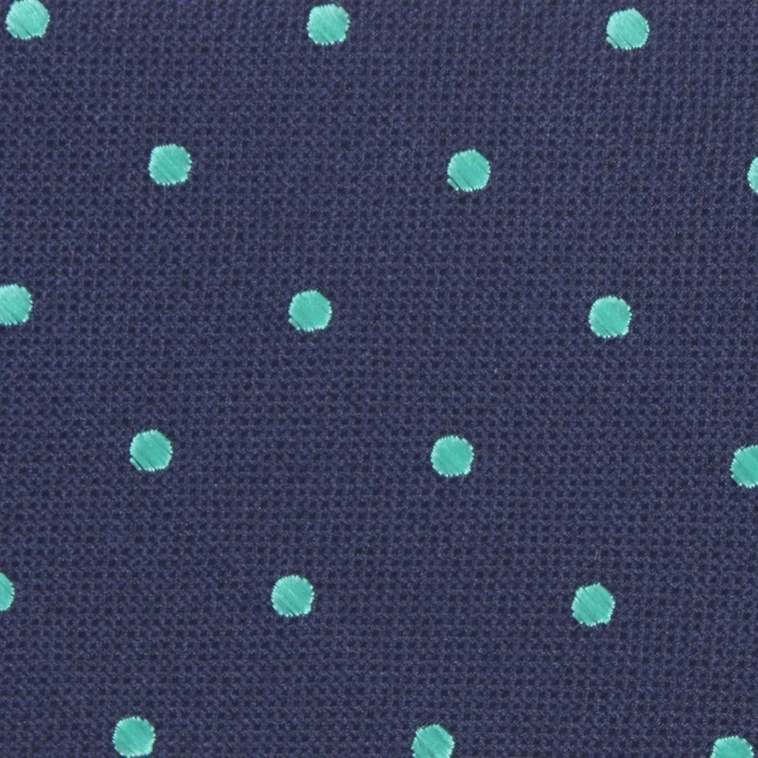 Navy Blue with Mint Green Polka Dots Skinny Tie sold by OTAA product image thumbnail 4