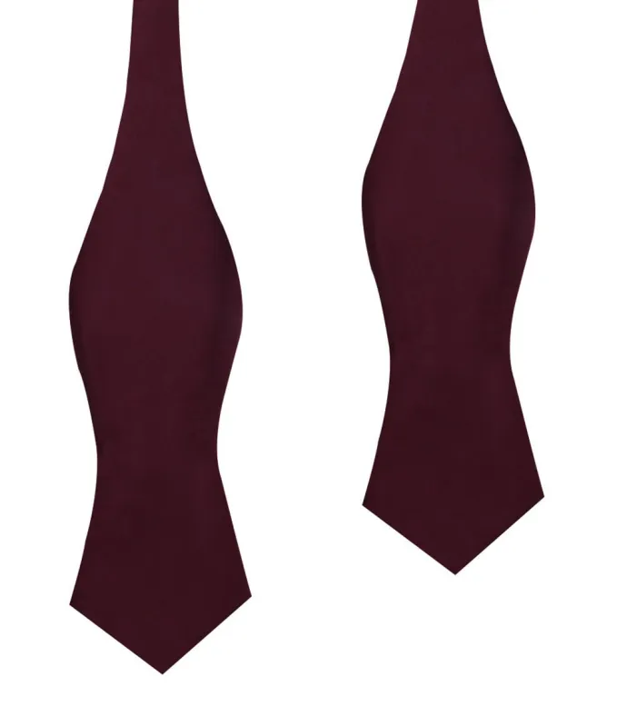 Bond Burgundy Diamond Velvet Self Bow Tie made by OTAA