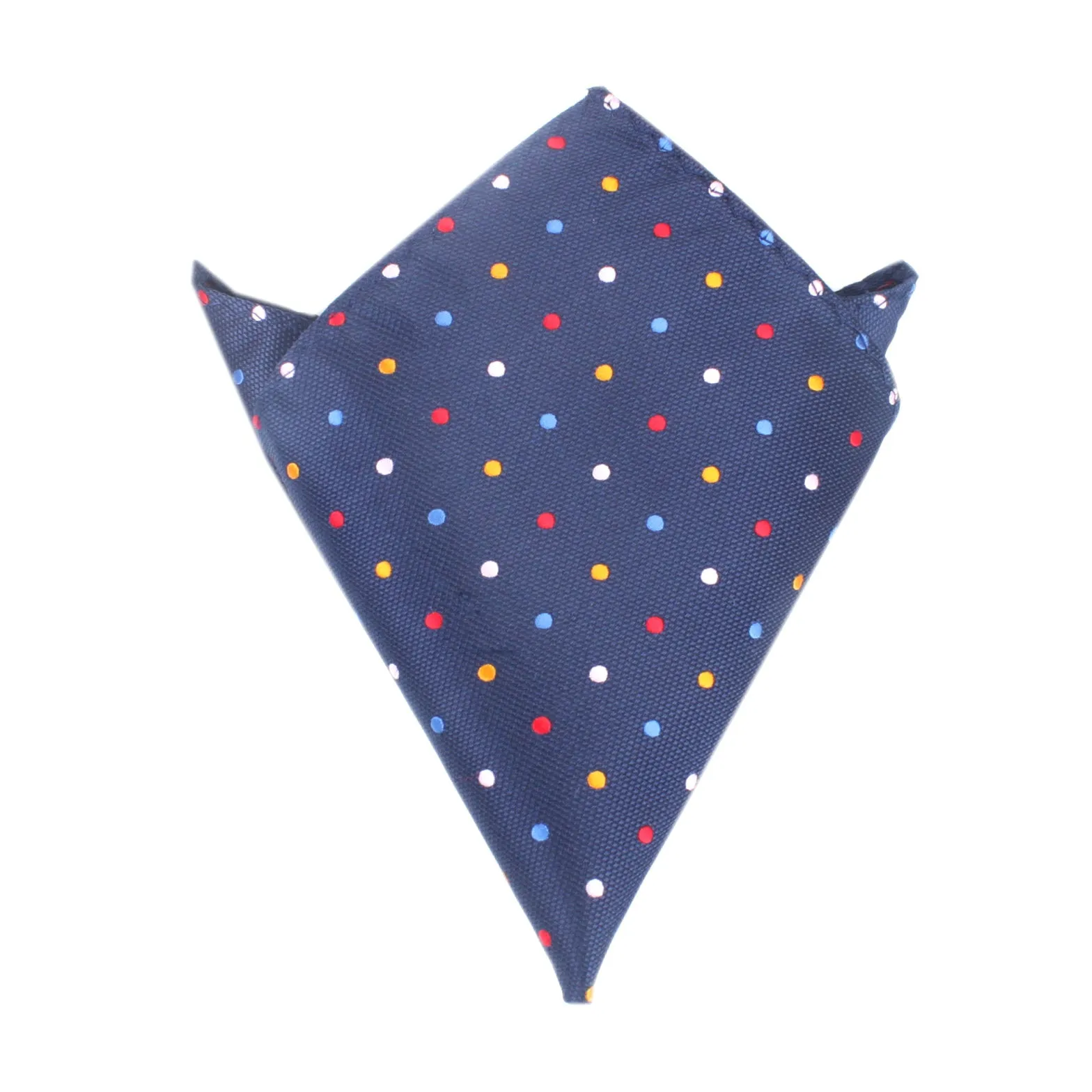 Navy Blue with Confetti Polka Dots Pocket Square sold by OTAA