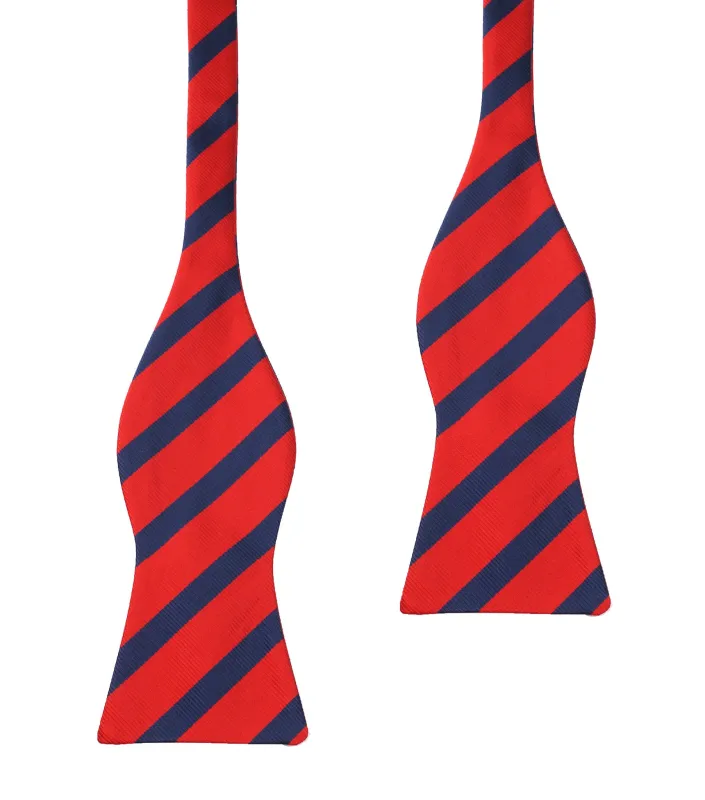 Red and Navy Blue Diagonal - Bow Tie (Untied) made by OTAA