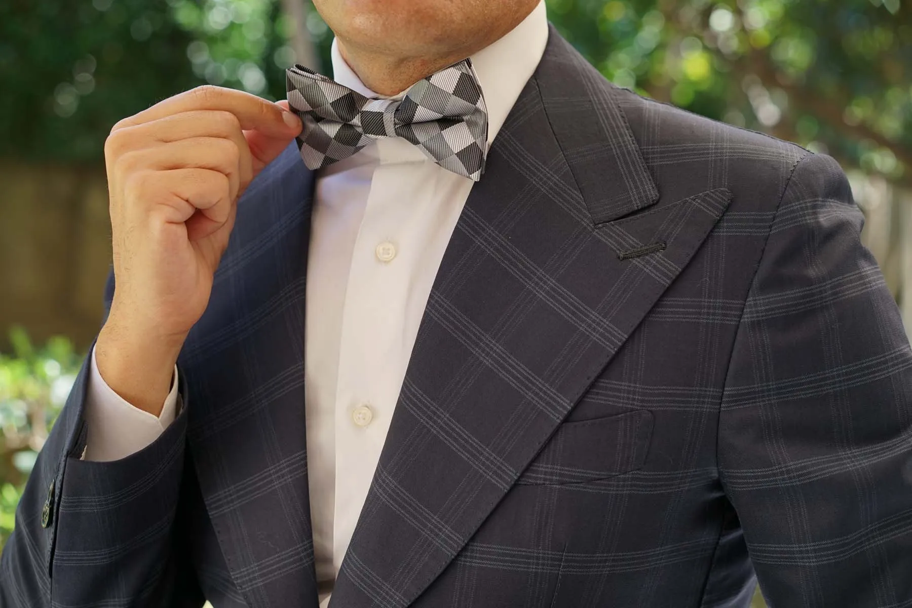 Black White Grey Checkered - Bow Tie sold by OTAA product image thumbnail 5