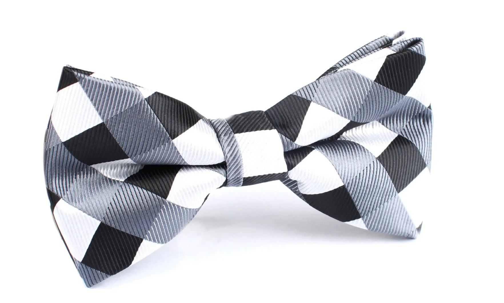 Black White Grey Checkered - Bow Tie sold by OTAA