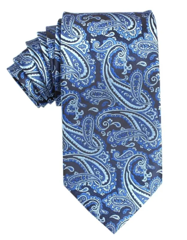Paisley Black and Blue Tie made by OTAA