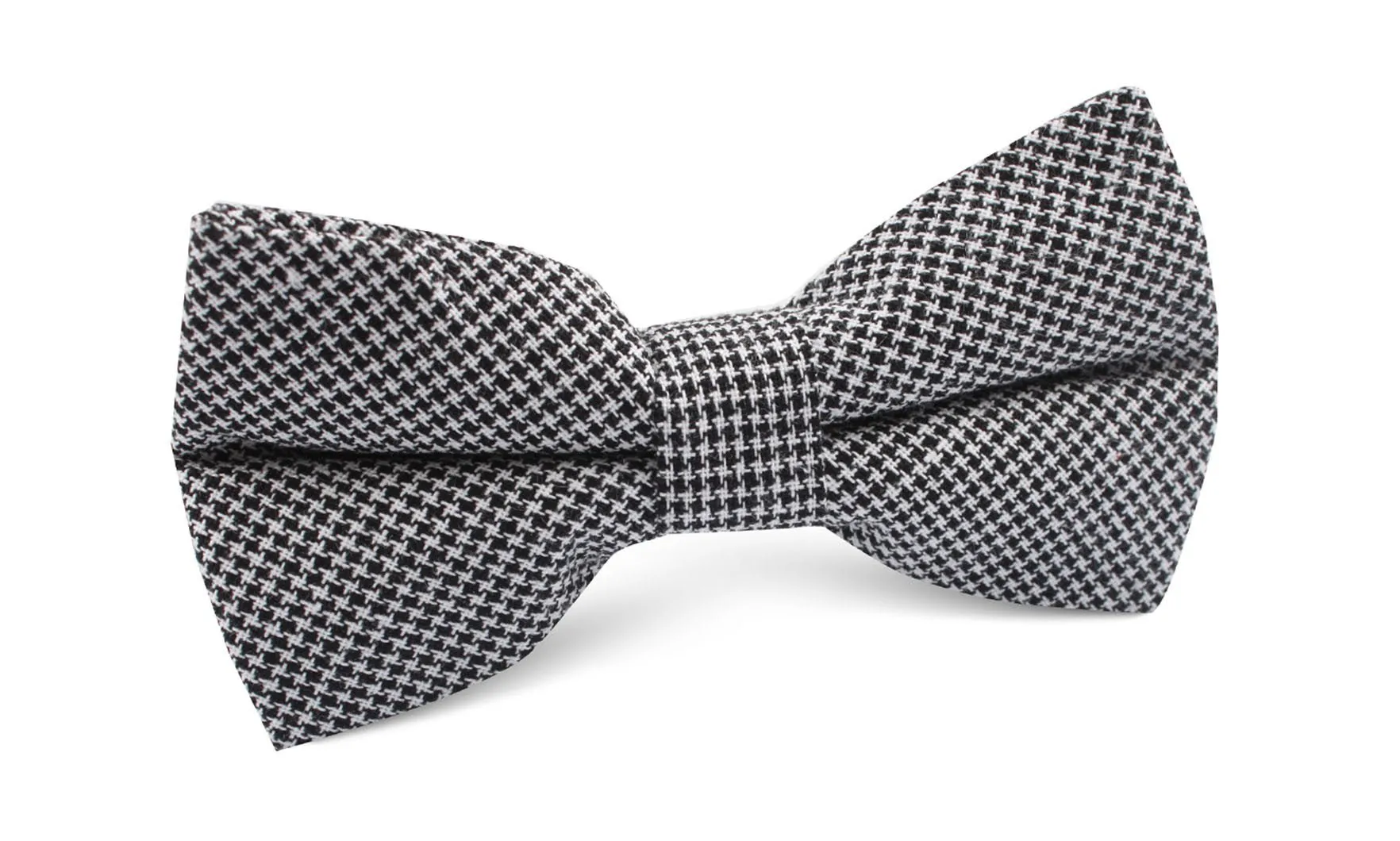 Black & White Houndstooth Cotton Bow Tie sold by OTAA