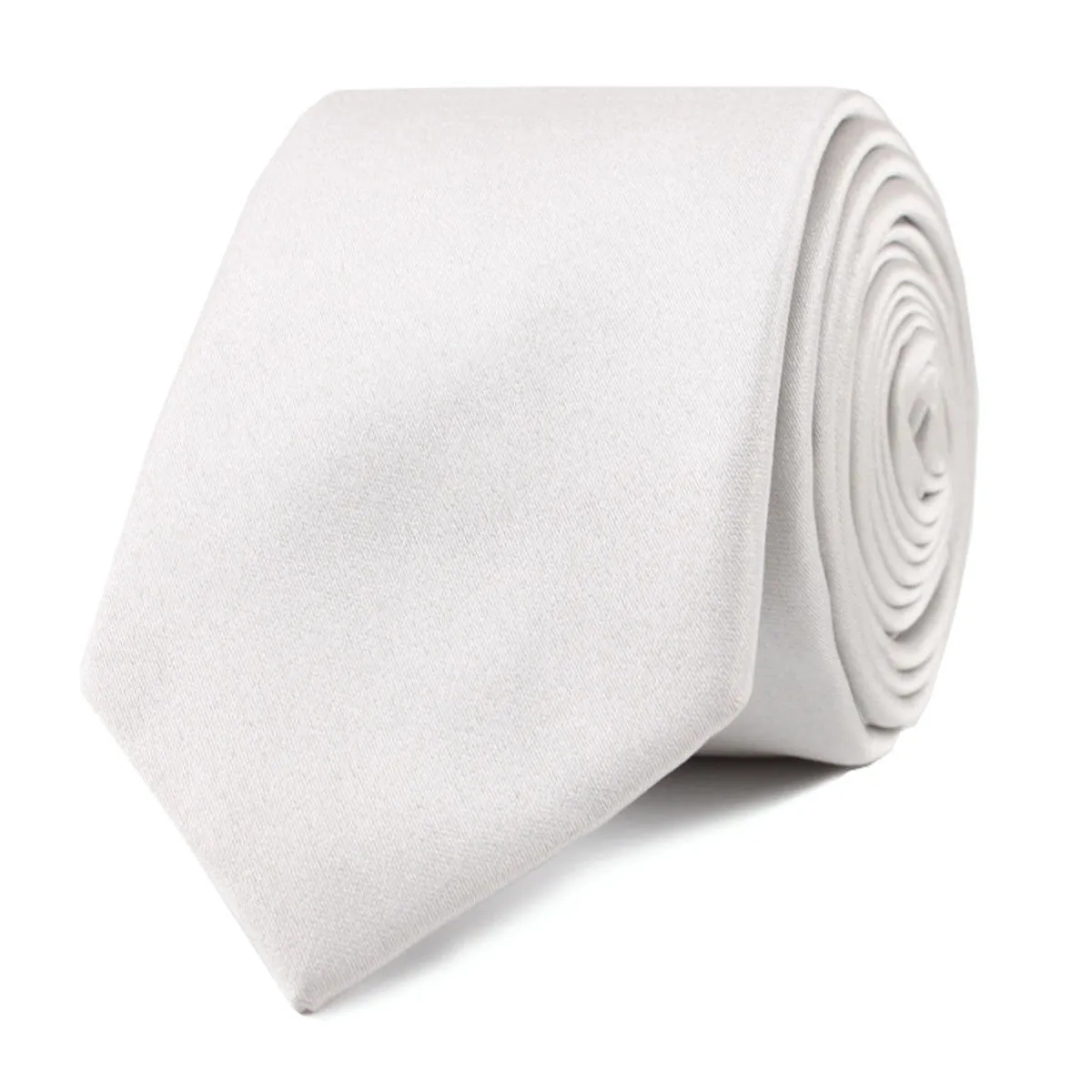 Light Grey Satin Skinny Tie sold by OTAA product image thumbnail 2