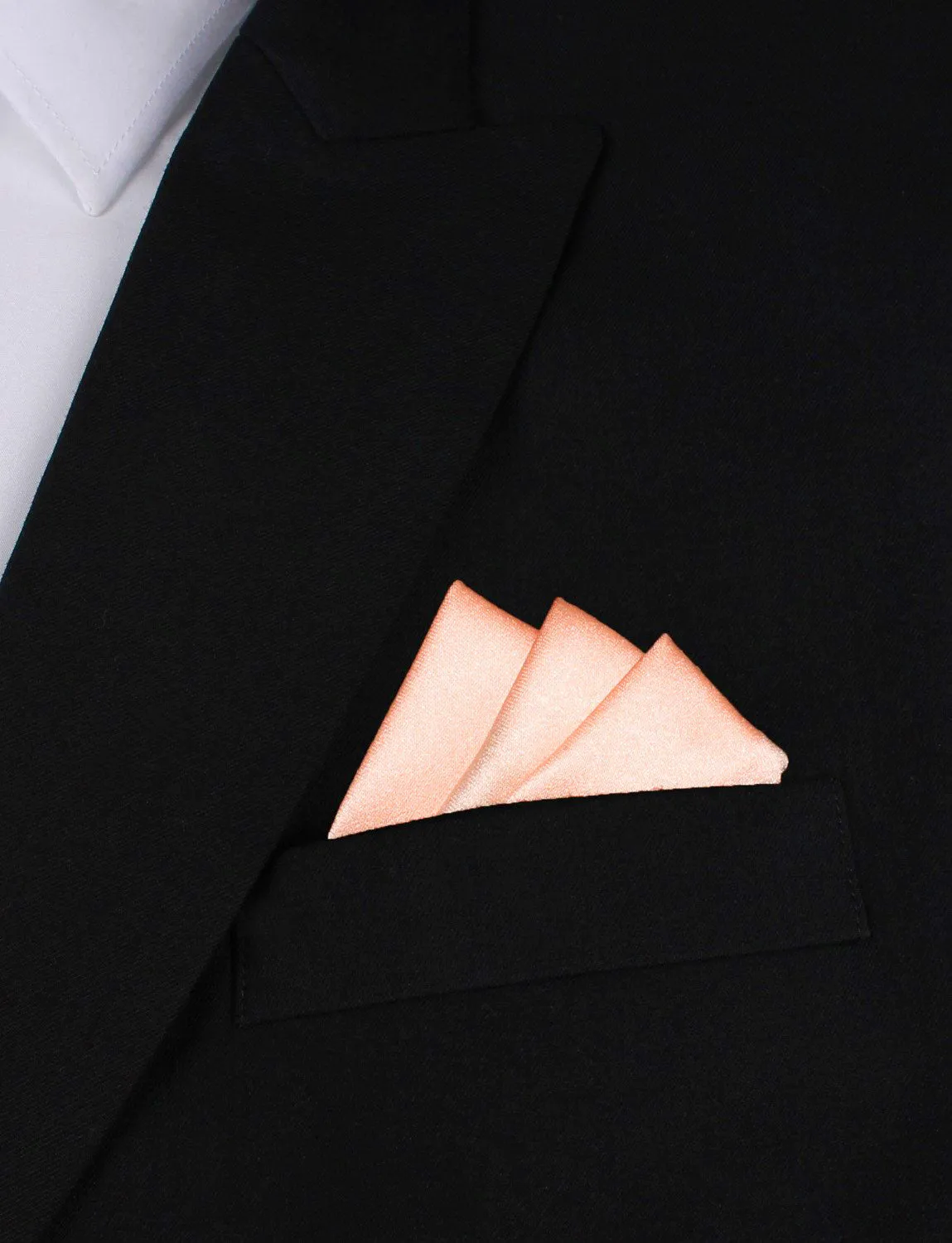 Salmon Satin Pocket Square sold by OTAA product image thumbnail 3