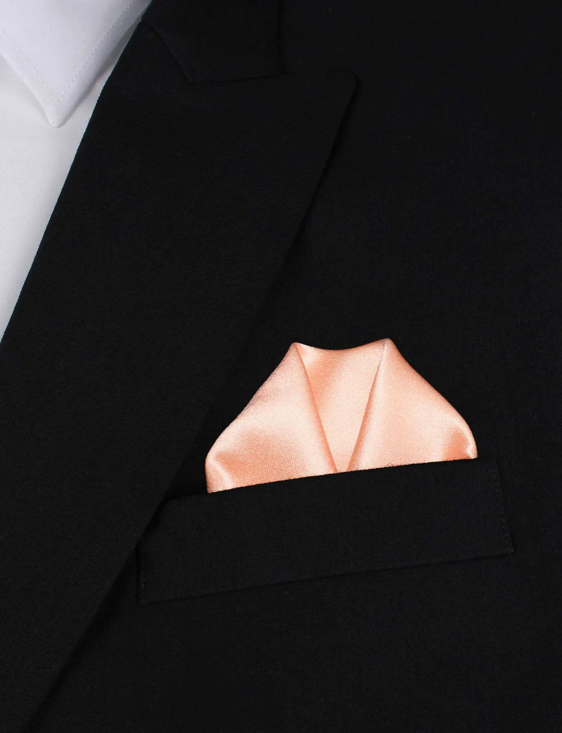 Salmon Satin Pocket Square sold by OTAA product image thumbnail 4