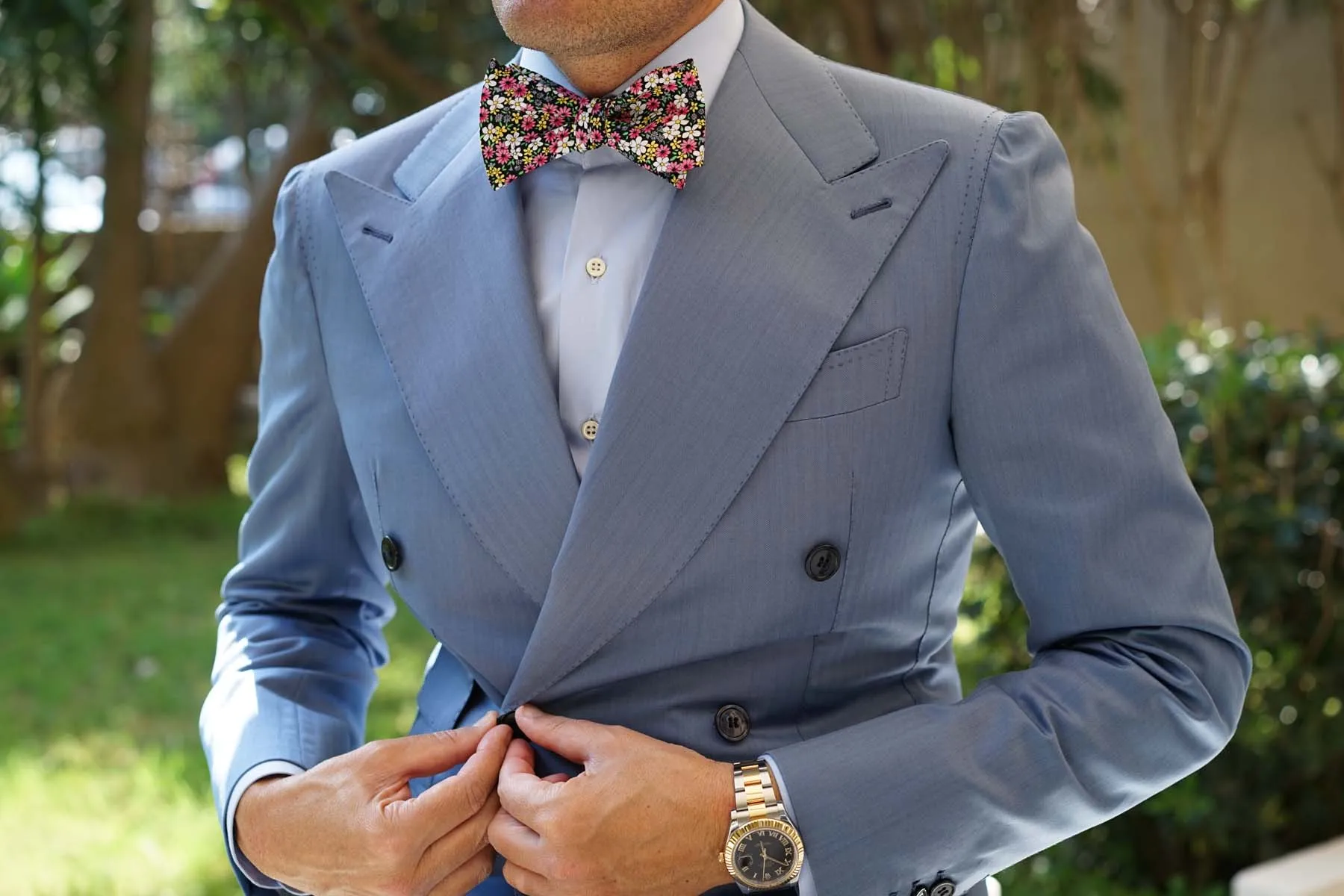Daffodil Floral Self Bow Tie sold by OTAA product image thumbnail 4