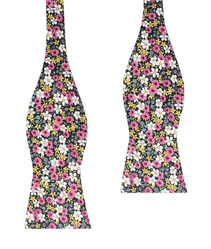 Daffodil Floral Self Bow Tie made by OTAA