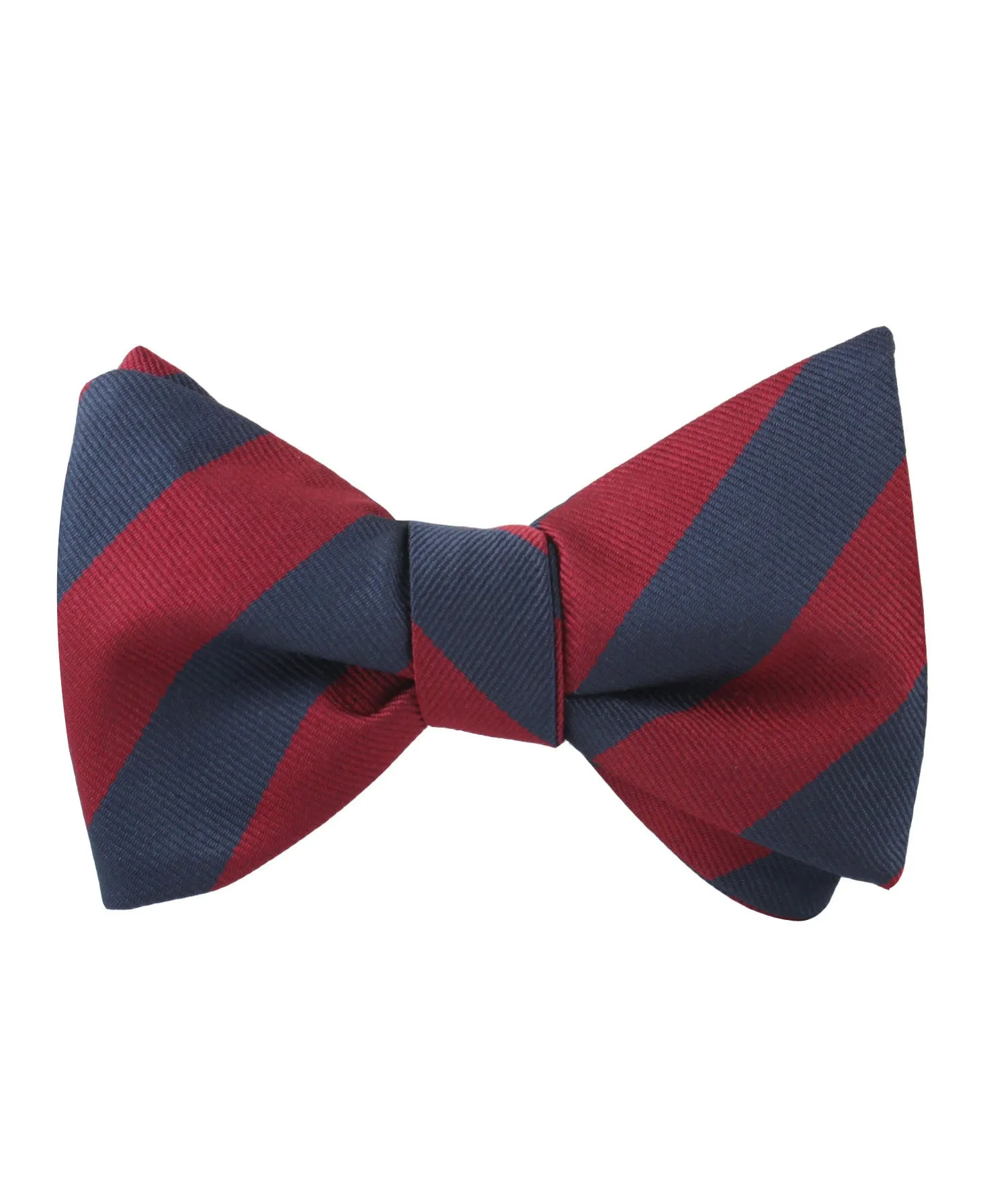 Burgundy & Navy Blue Stripes Self Bow Tie sold by OTAA product image thumbnail 2