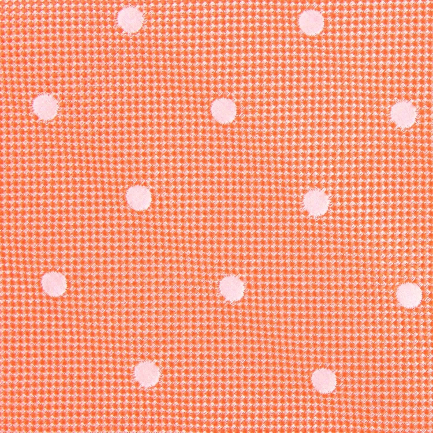 Coral Orange with White Polka Dots Self Tie Bow Tie sold by OTAA product image thumbnail 3