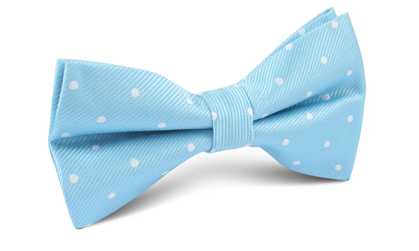 Sky Blue with White Polka Dots Bow Tie sold by OTAA