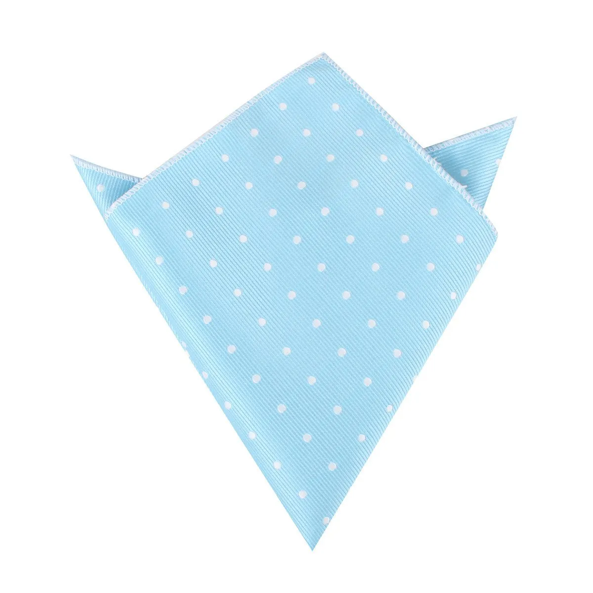 Sky Blue with White Polka Dots Pocket Square sold by OTAA