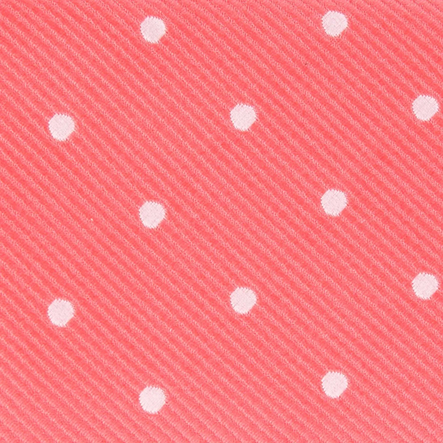 Coral Pink with White Polka Dots Bow Tie sold by OTAA product image thumbnail 2