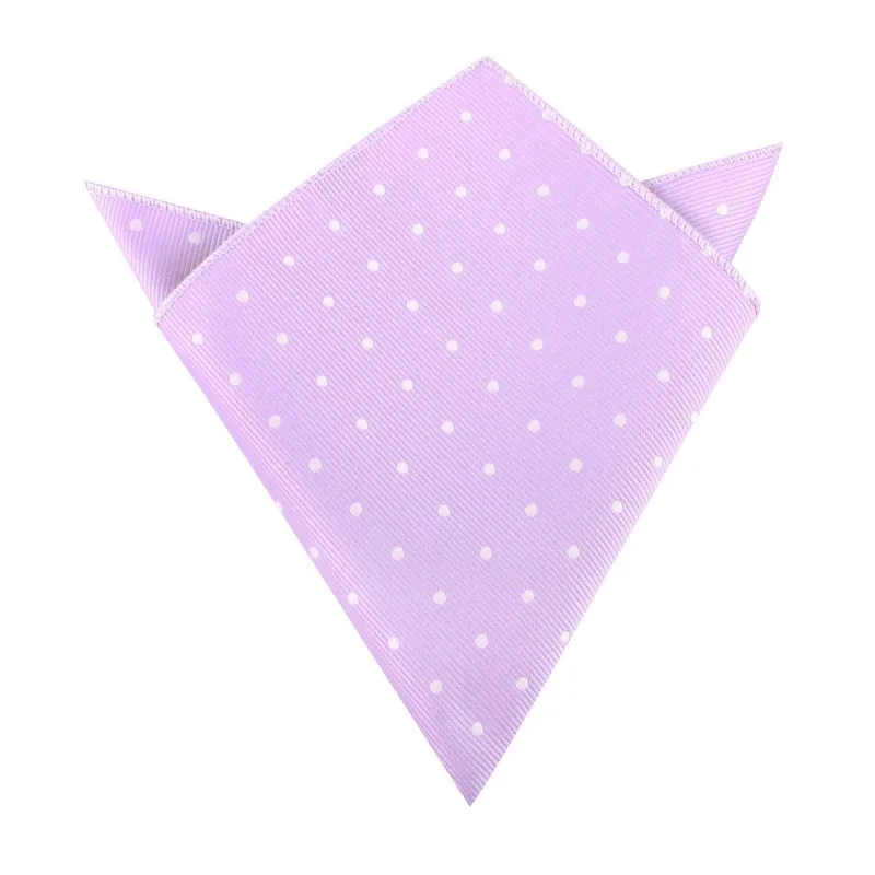 Light Purple with White Polka Dots Pocket Square made by OTAA