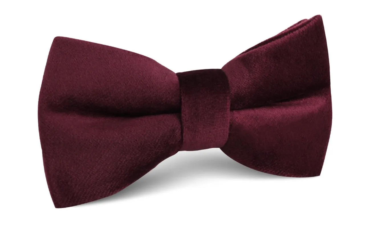 Bond Burgundy Velvet Bow Tie sold by OTAA