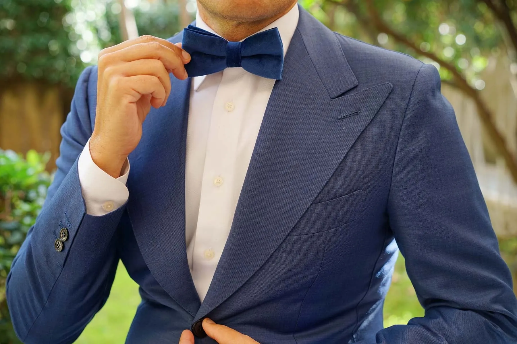 Royal Blue Velvet Bow Tie sold by OTAA product image thumbnail 3