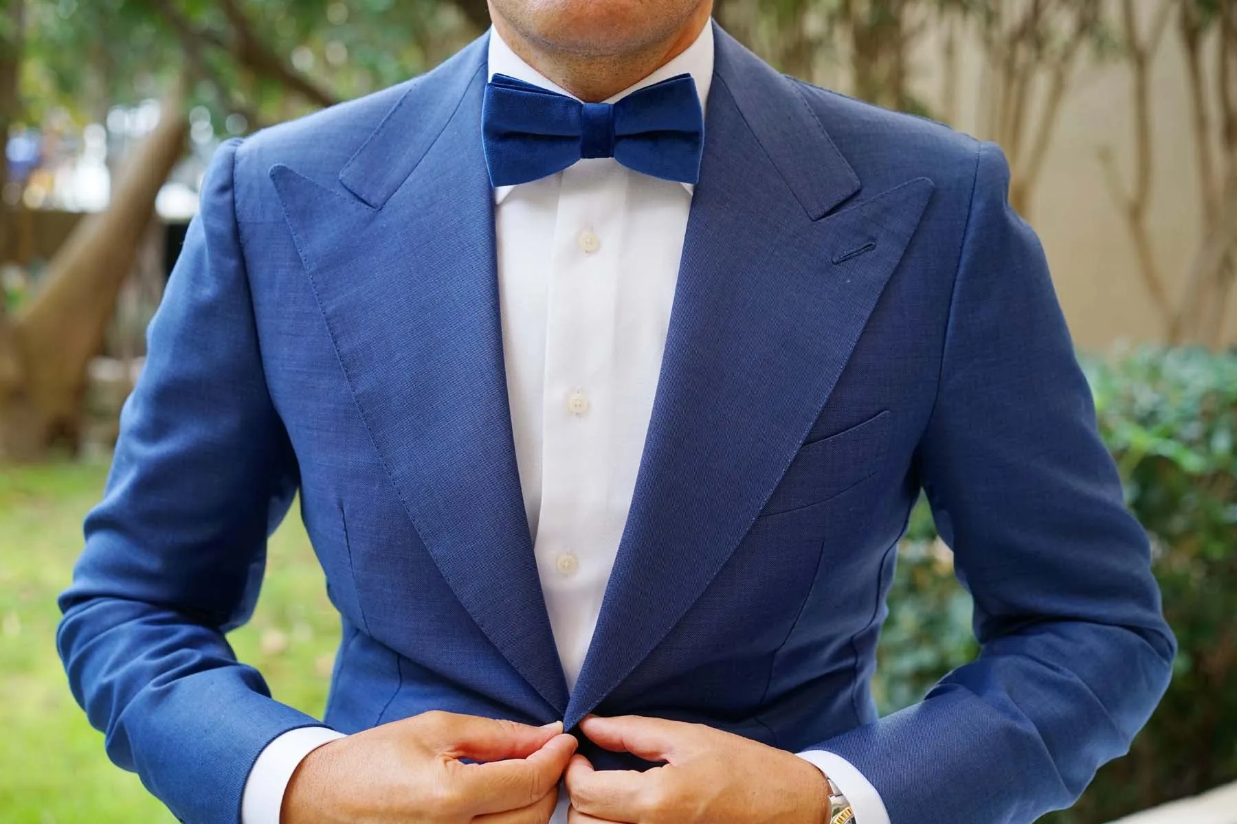 Royal Blue Velvet Bow Tie sold by OTAA product image thumbnail 5