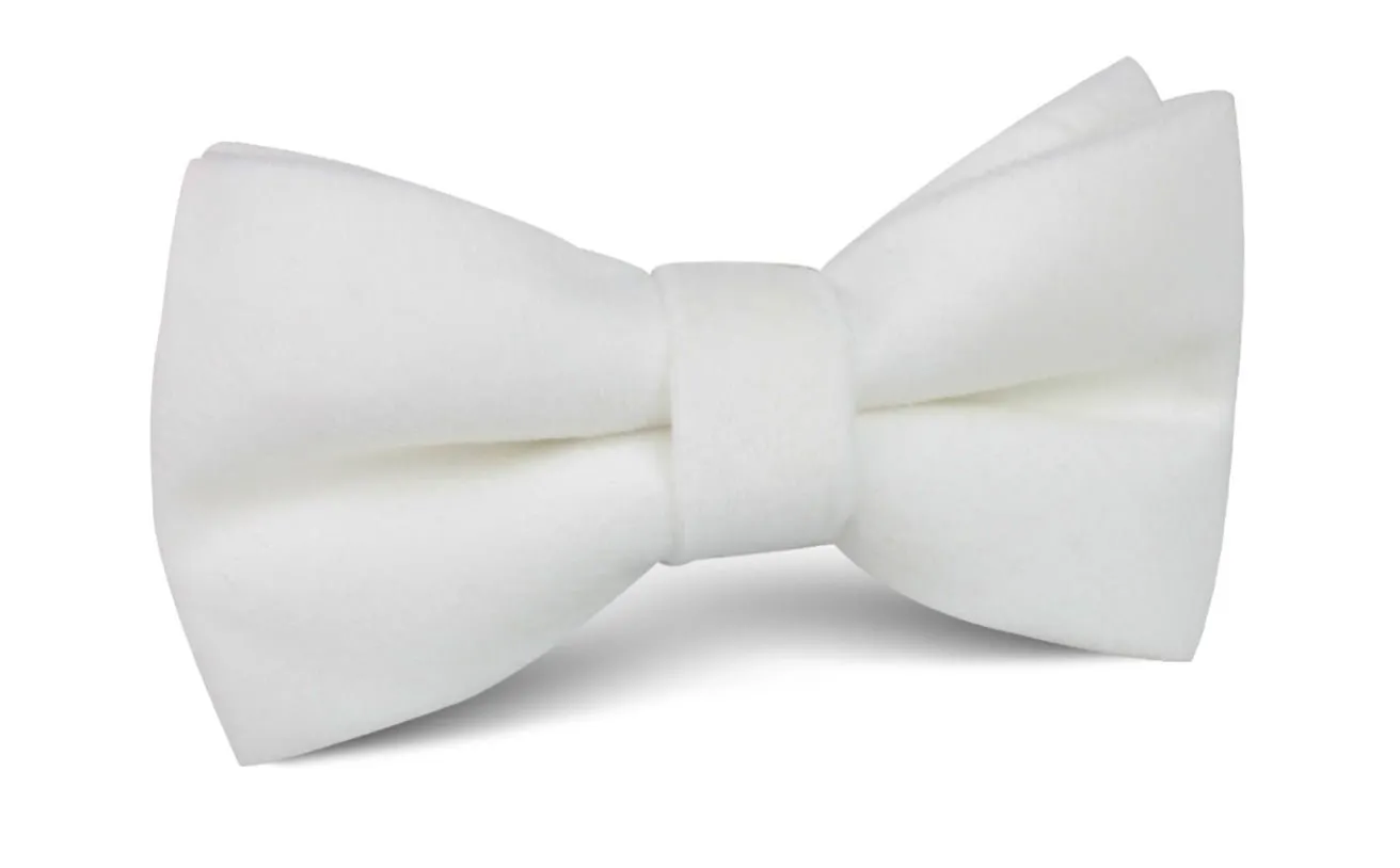 White Velvet Bow Tie sold by OTAA
