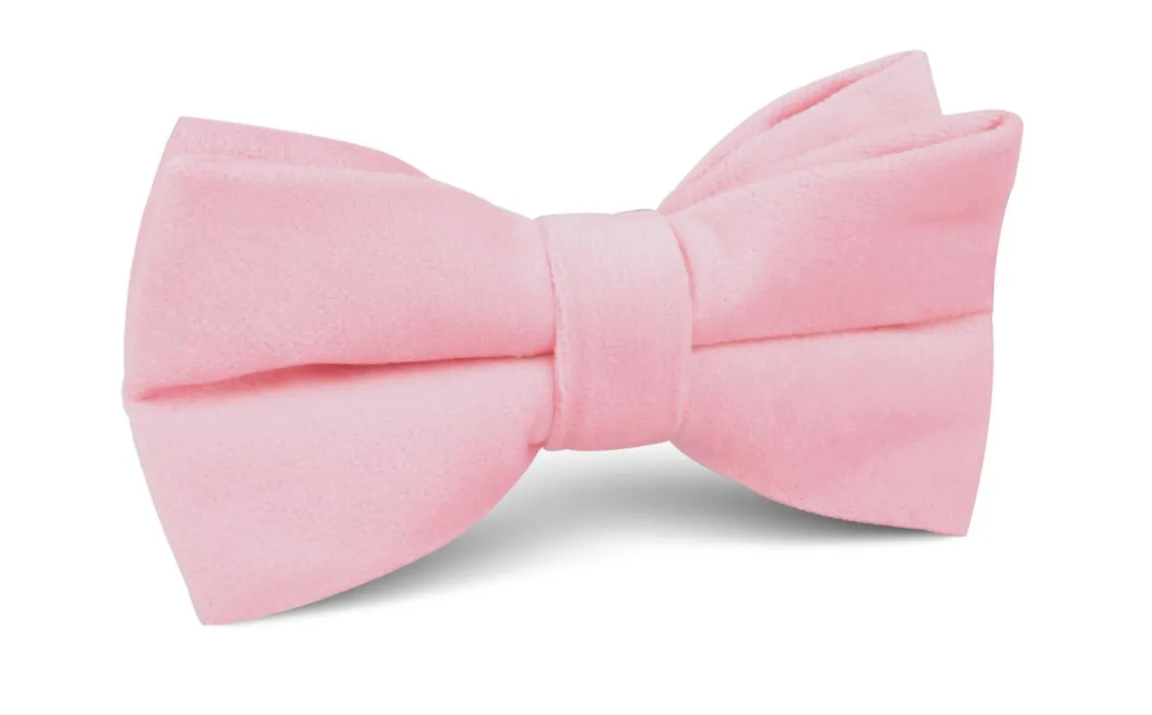 Pink Velvet Bow Tie made by OTAA