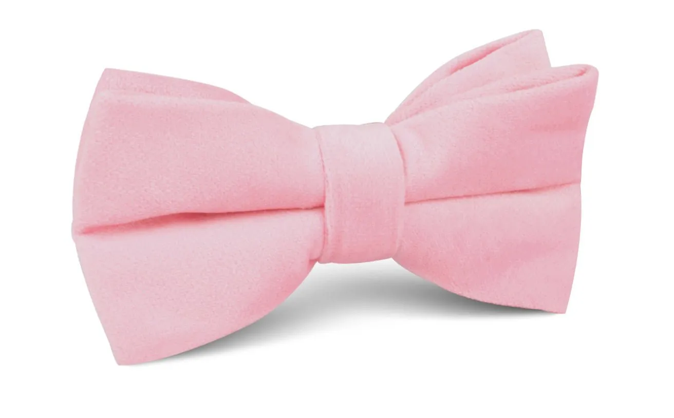 Pink Velvet Bow Tie sold by OTAA