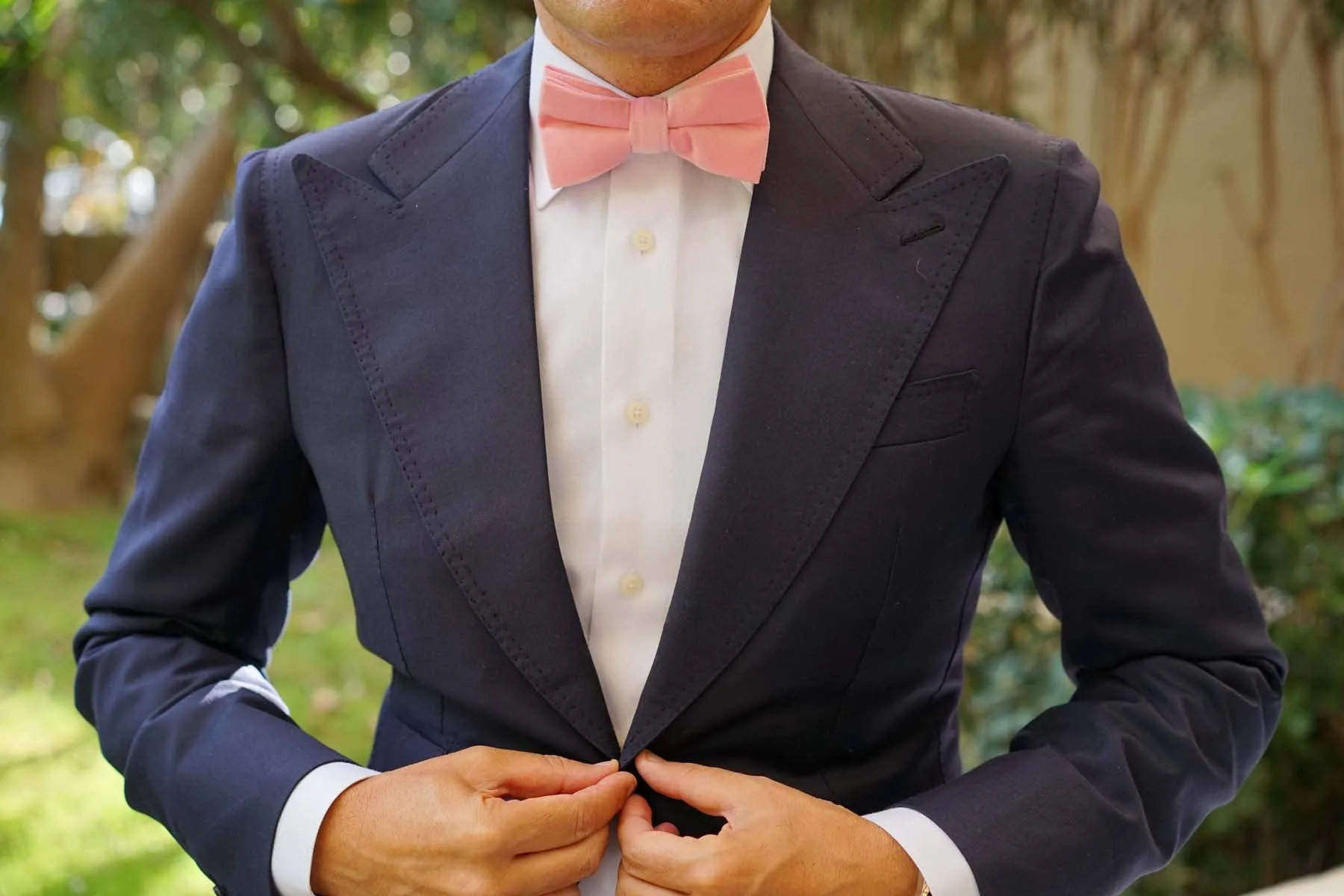 Pink Velvet Bow Tie sold by OTAA product image thumbnail 3