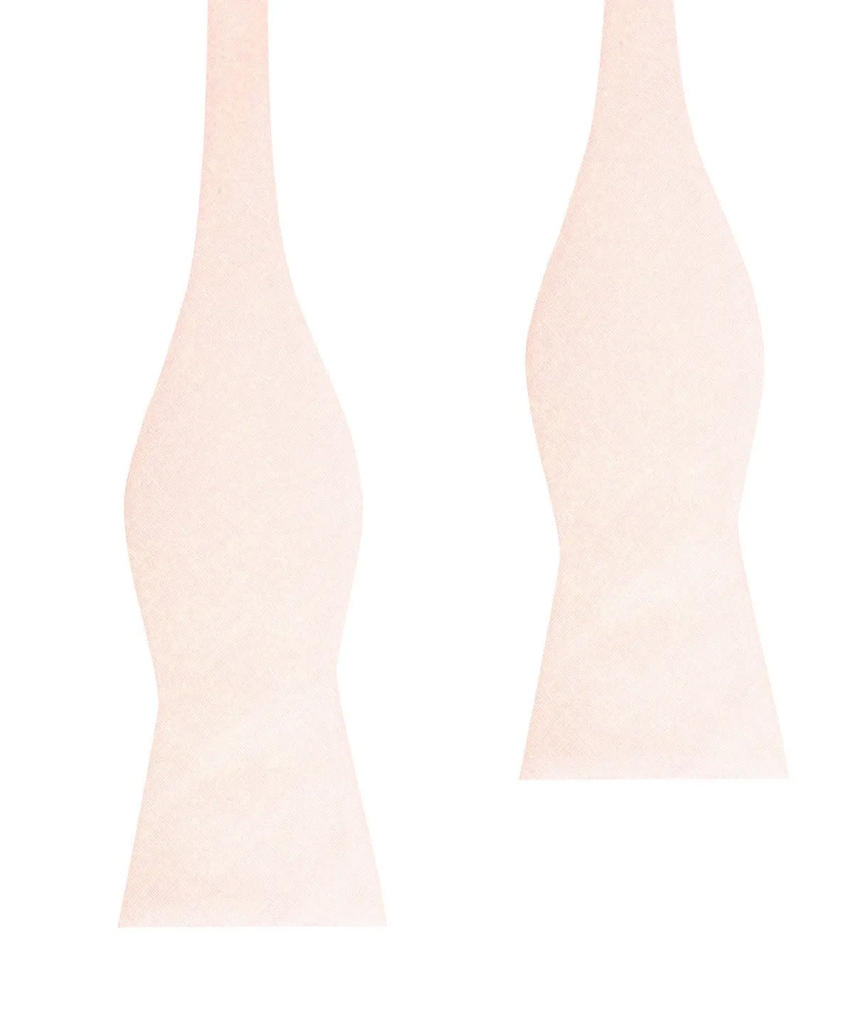 Blush Pink Slub Linen Self Tie Bow Tie sold by OTAA