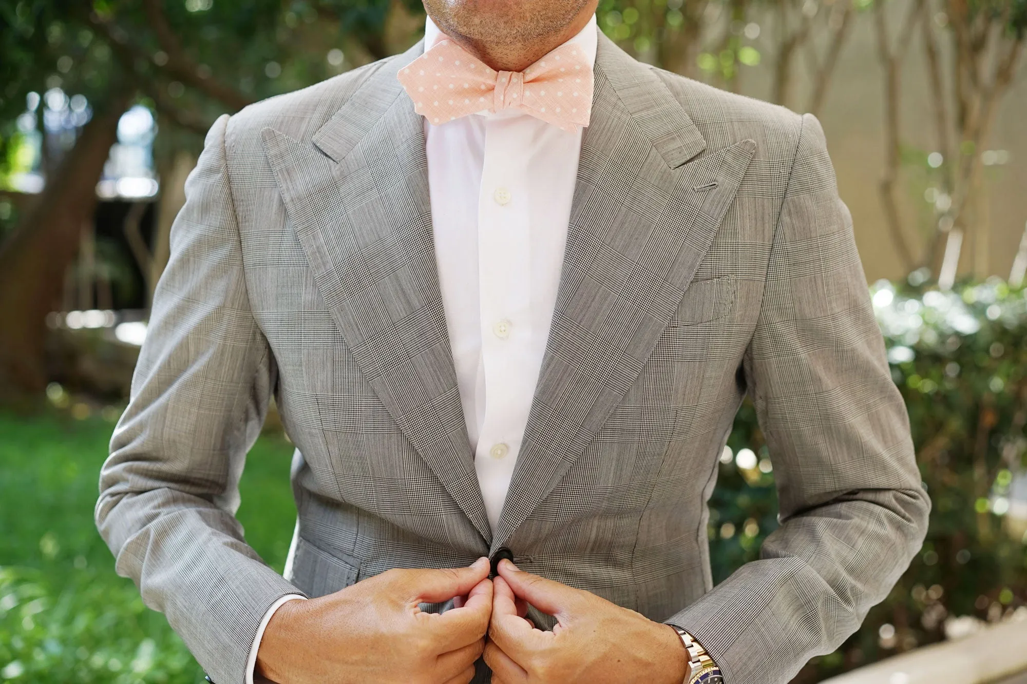 Pink Panther Polkadot Diamond Self Bow Tie sold by OTAA product image thumbnail 4