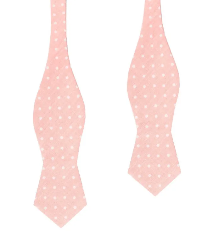 Pink Panther Polkadot Diamond Self Bow Tie made by OTAA