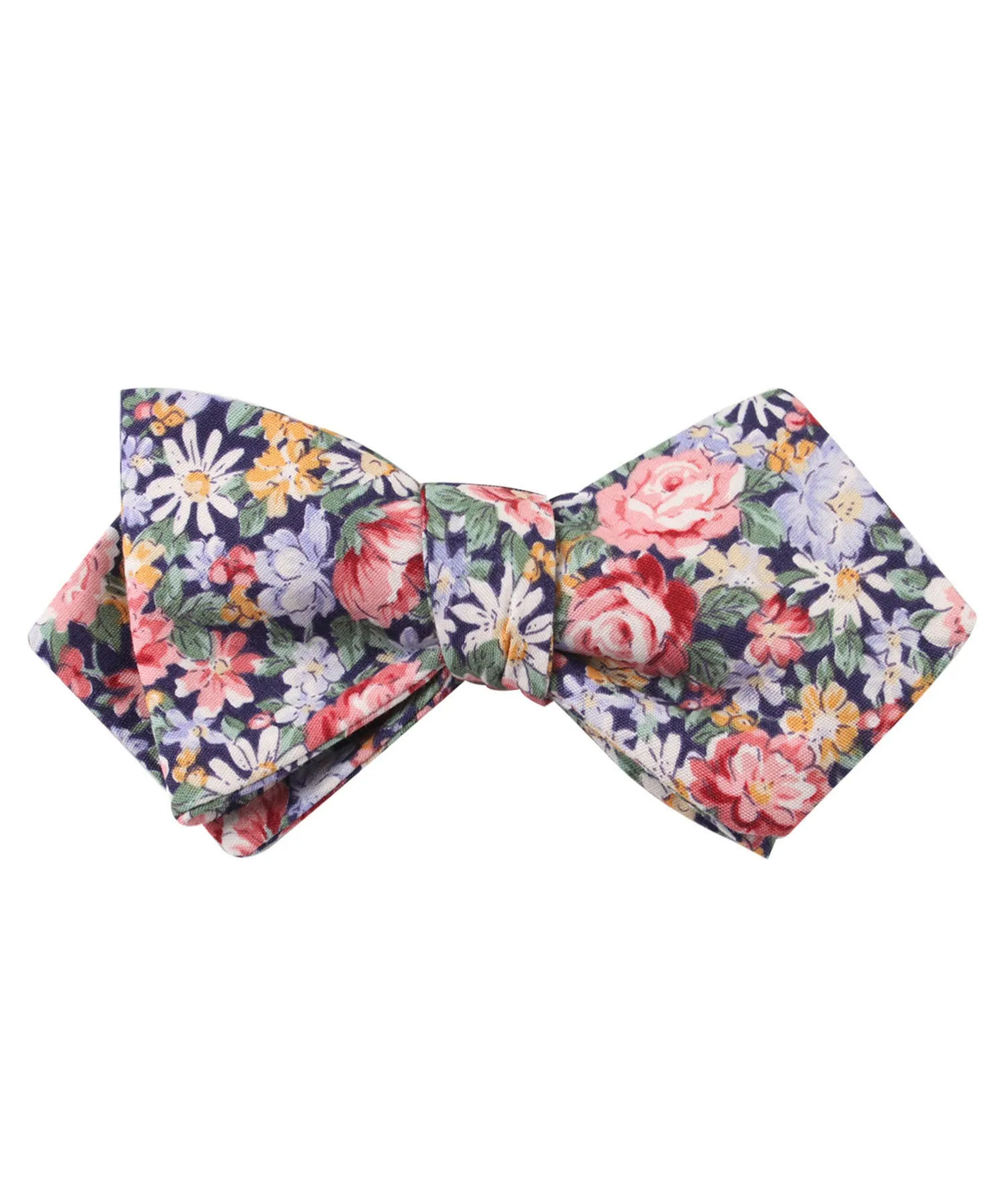 Pink Chrysanthemum Floral Diamond Self Bow Tie sold by OTAA product image thumbnail 2